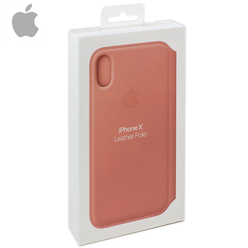 Funda Original IPhone X / IPhone XS Folio Leather Soft Pink (Con - Accel Movil - Móviles Y Accesorios