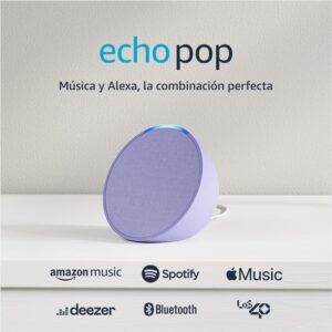 Echo Pop | Altavoz inteligente Bluetooth con Alexa de sonido potente y compacto | LAVANDA NUEVO SIN ABRIR