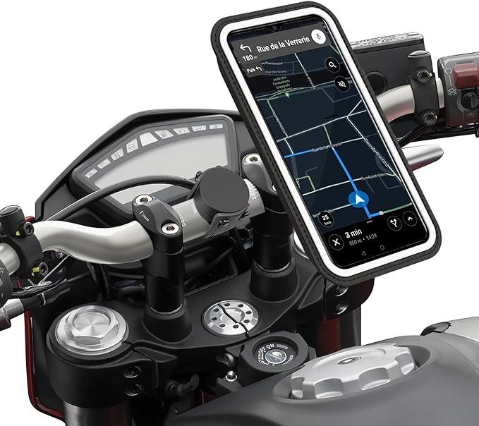 Shapeheart - Soporte Movil Moto Magnético Para Manillar, Universal, Anti-  Vibracion, Porta Movil Impermeable Para Moto Compatible Con Scooter, Bici,  Patinete