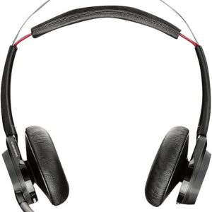 Plantronics - Voyager Focus UC (Poly) - Auricular Bluetooth de doble oído (estéreo) con micrófono de brazo - Cancelación activa del ruido USB-A - Compatible con PC/Mac | NUEVO